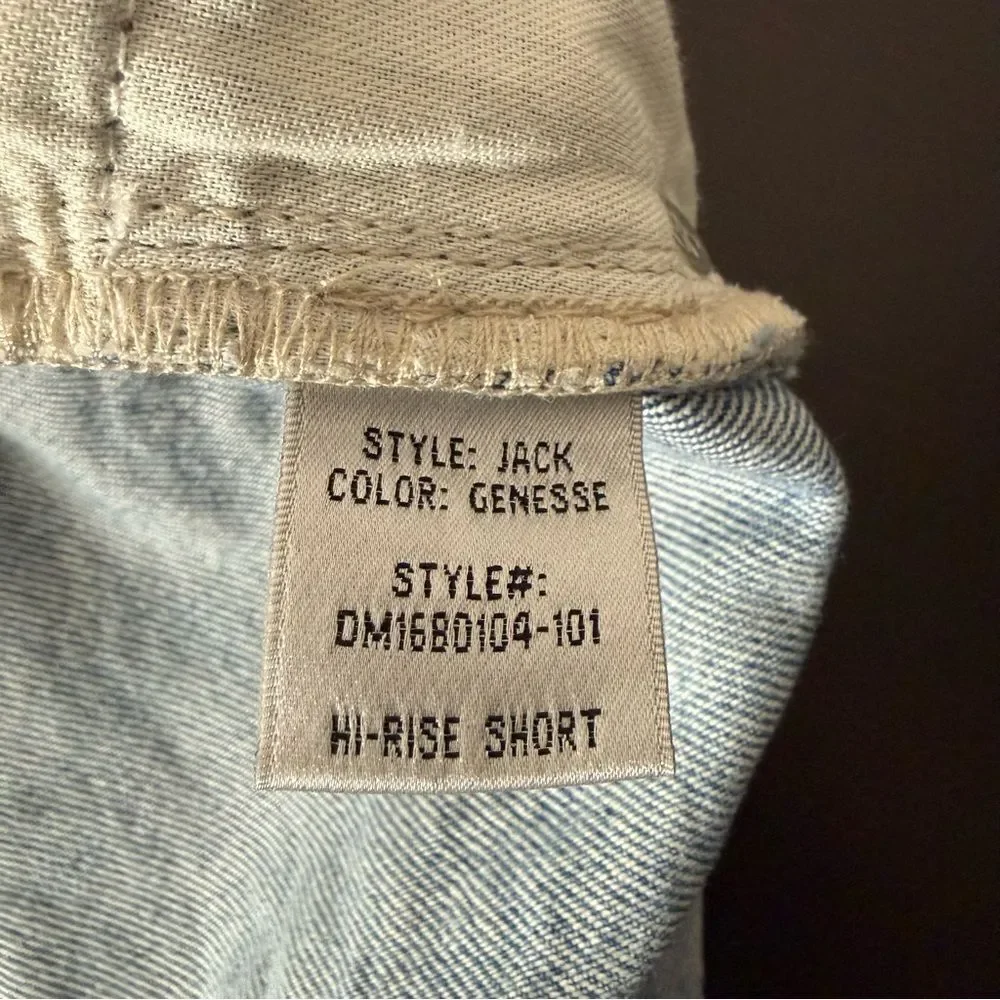 Lovers + Friends Denim Jack Shorts 2'' Womens Sz 25 Blue Distressed High Rise